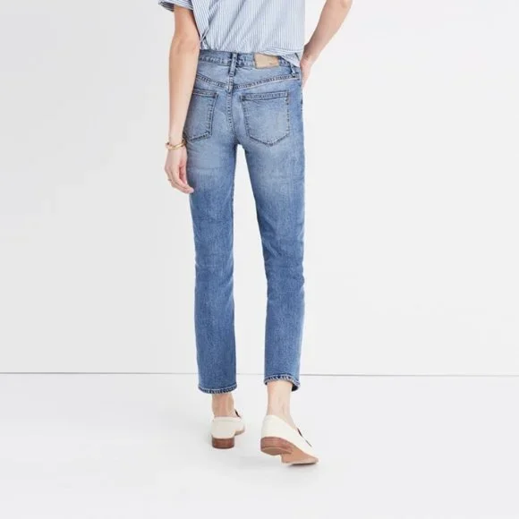 Madewell Cruiser Straight Jeans Patched Up Edition - Picture 3 of 11